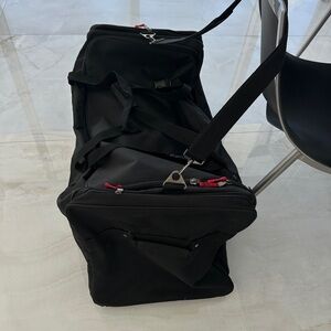 Black Travel Duffel Bag with Shoulder Strap